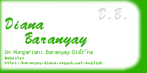 diana baranyay business card